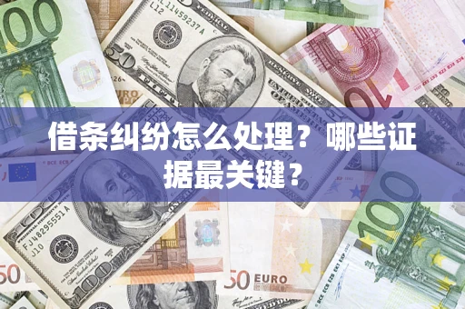 北京借条纠纷怎么处理？哪些证据最关键？