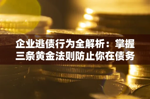 北京企业逃债行为全解析：掌握三条黄金法则防止你在债务乱局中“踩雷”