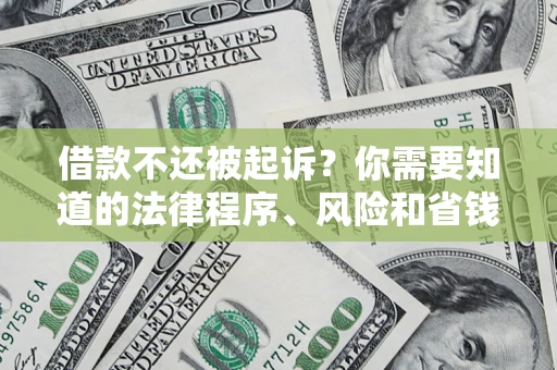 北京借款不还被起诉？你需要知道的法律程序、风险和省钱技巧