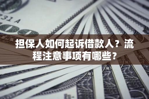 北京担保人如何起诉借款人？流程注意事项有哪些？